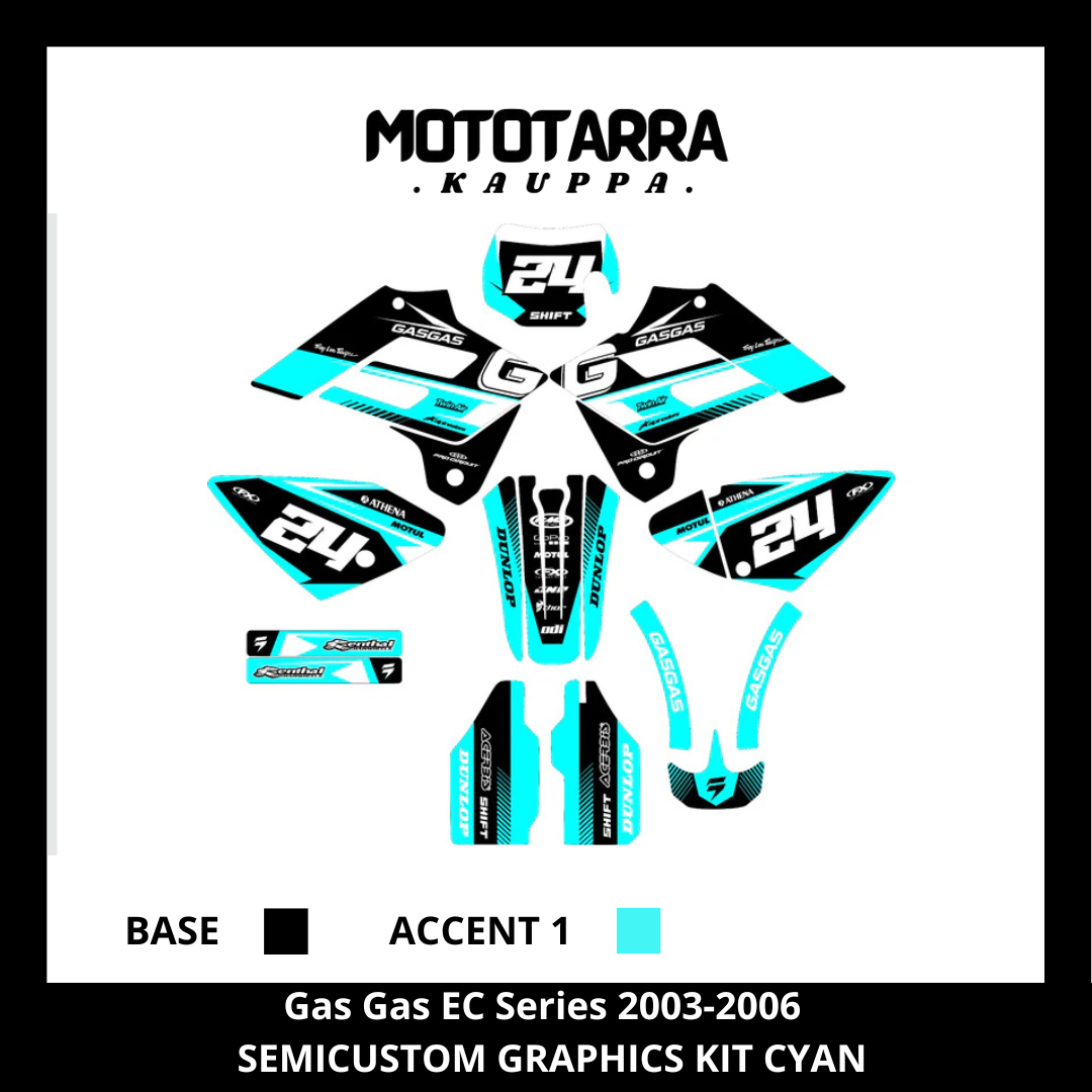Gas Gas EC Series 2003-2006 CYAN Tarrasarja