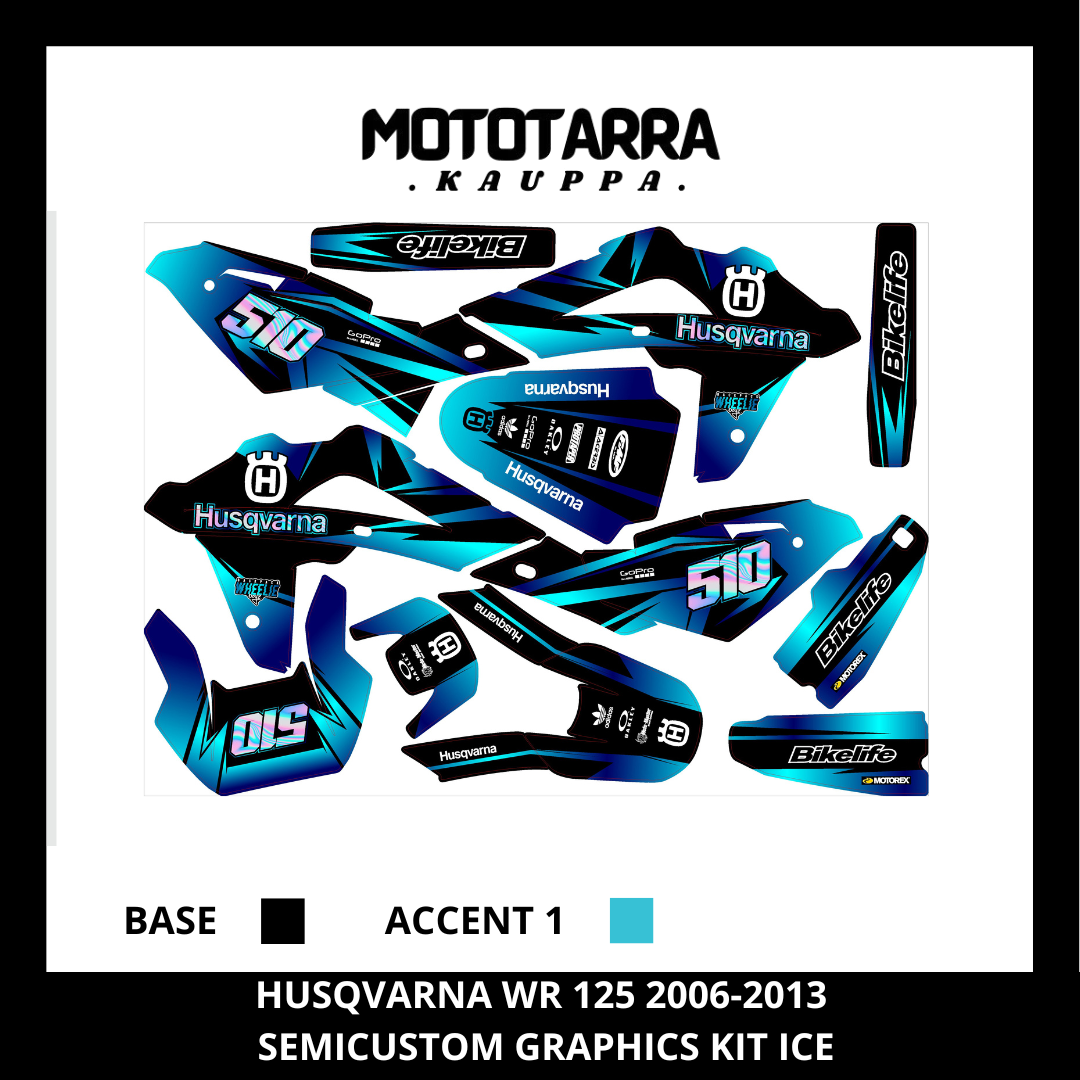 Husqvarna WR 125 2008-2013 Blu Grafica