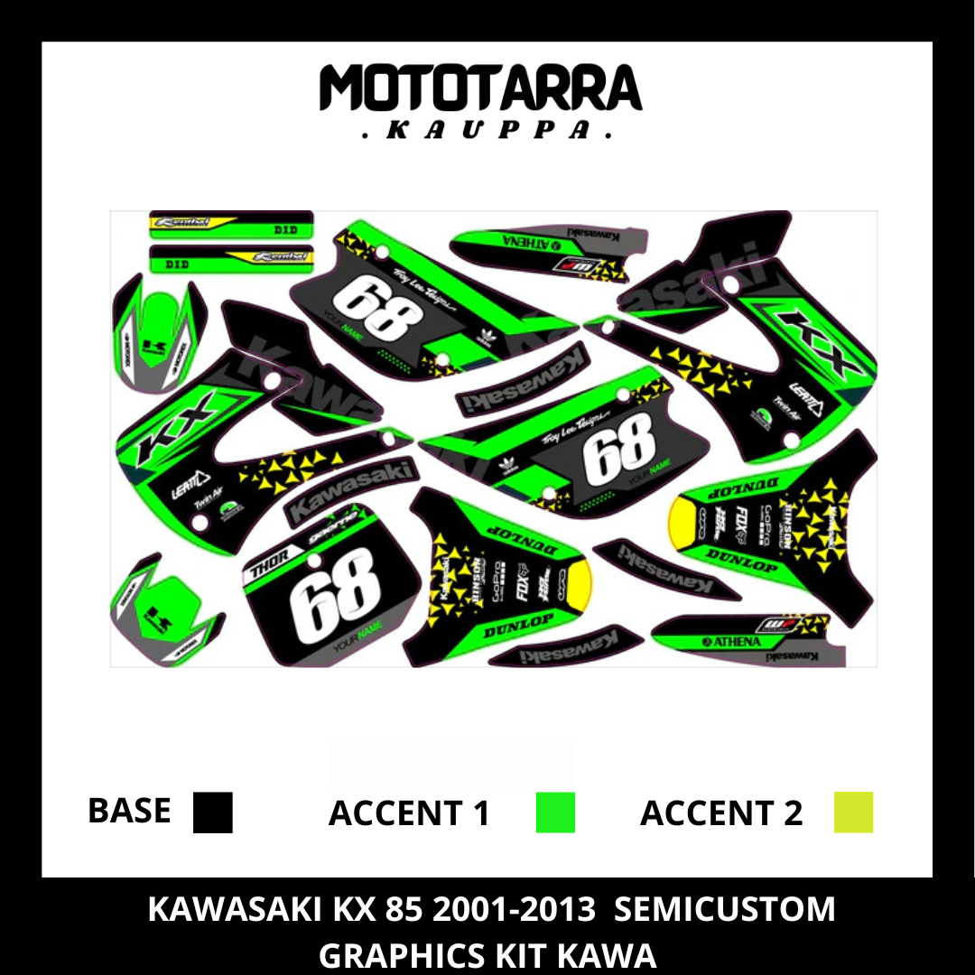 Kawasaki KX 85 2001-2013 Kit De Adhesivos