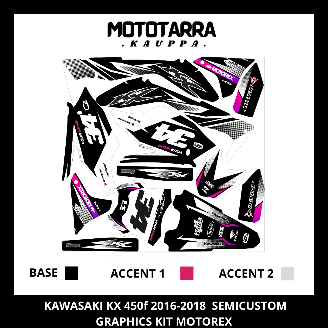 Kawasaki KX 450f 2016-2018 Kit De Adhesivos