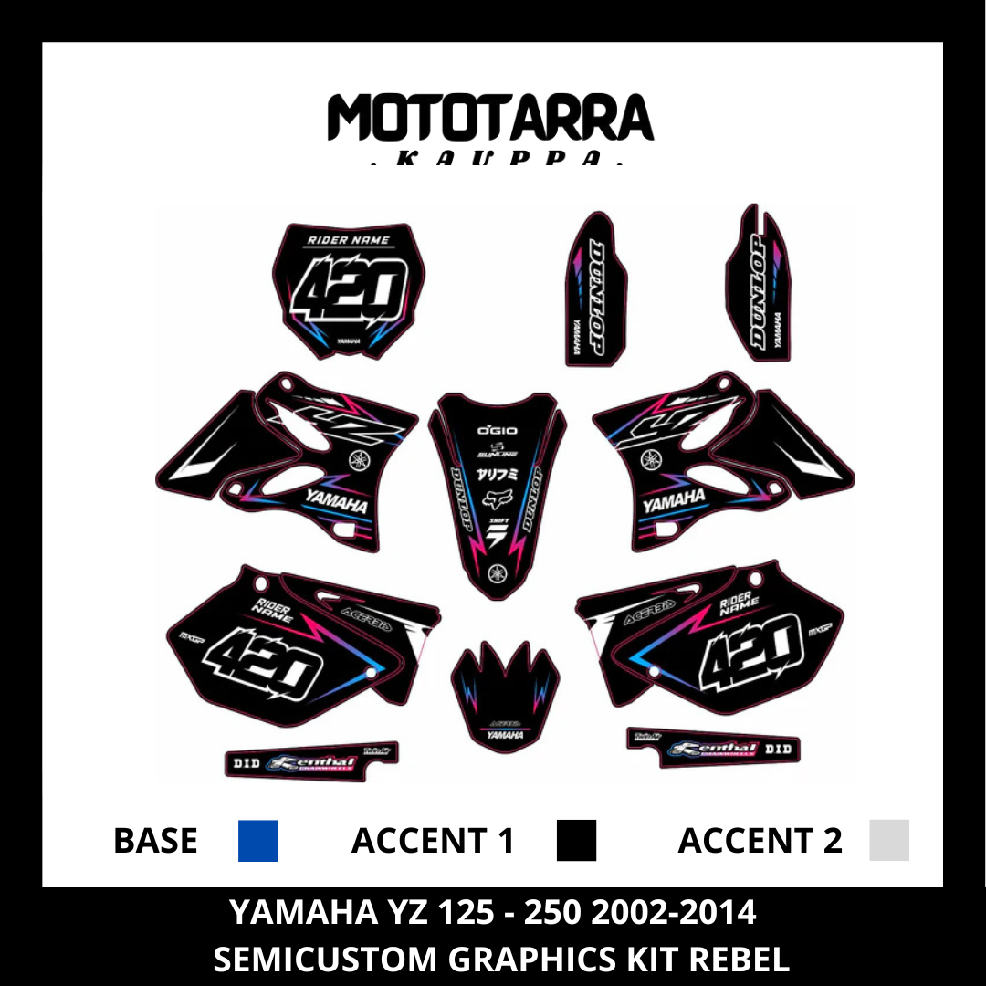 Yamaha YZ 125-250 2002-2014 REBEL Tarrasarja