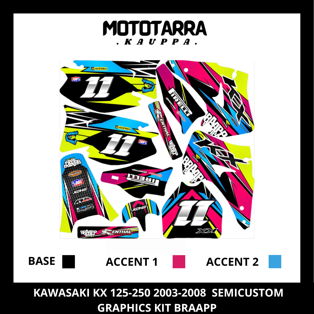Kawasaki KX 125-250 2003-2008 Kit De Adhesivos