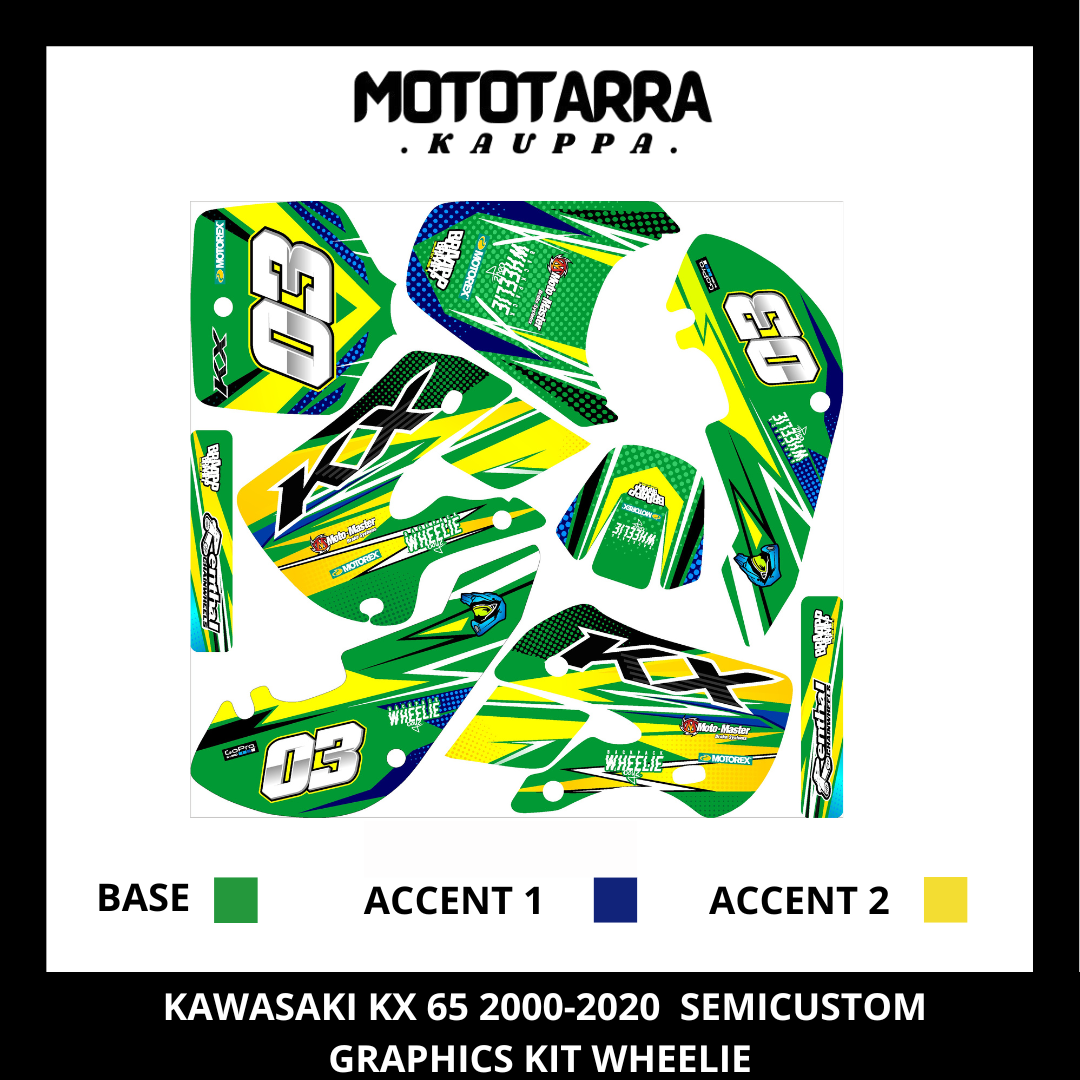 Kawasaki KX 65 2000-2020 Yellow Graphic kit