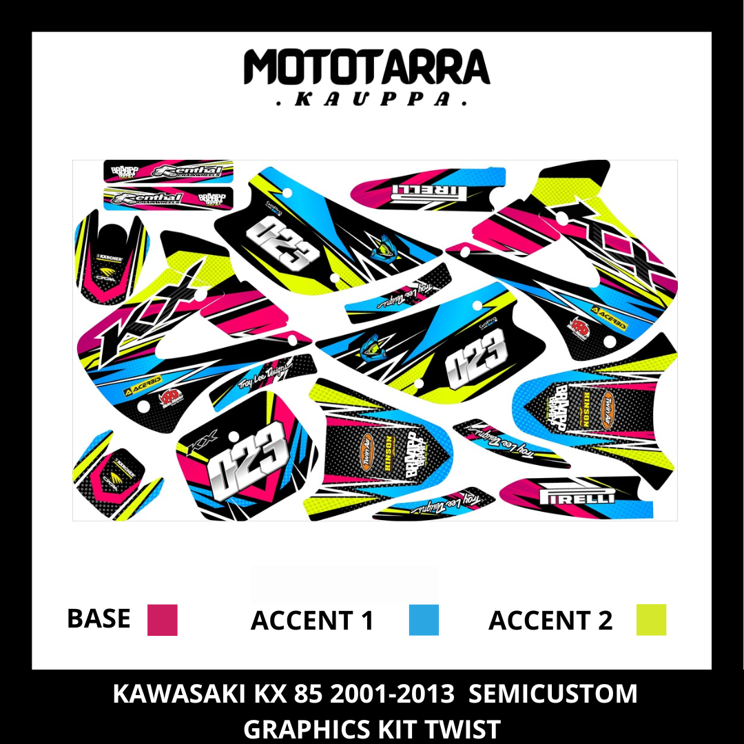 Kawasaki KX 85 2001-2013 Kit De Adhesivos