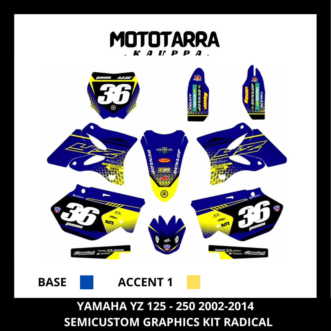 Yamaha YZ 125 - 250 2002-2014 RADICAL tarrasarja