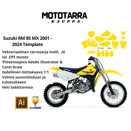 Suzuki RM 85 MX 2001 2002 2003 2004 2005 2006 2007 2008 2009 2010 2011 2012 2013 2014 2015 2016 2017 2018 2019 2020 2021 2022 2023 2024 Graphics Template